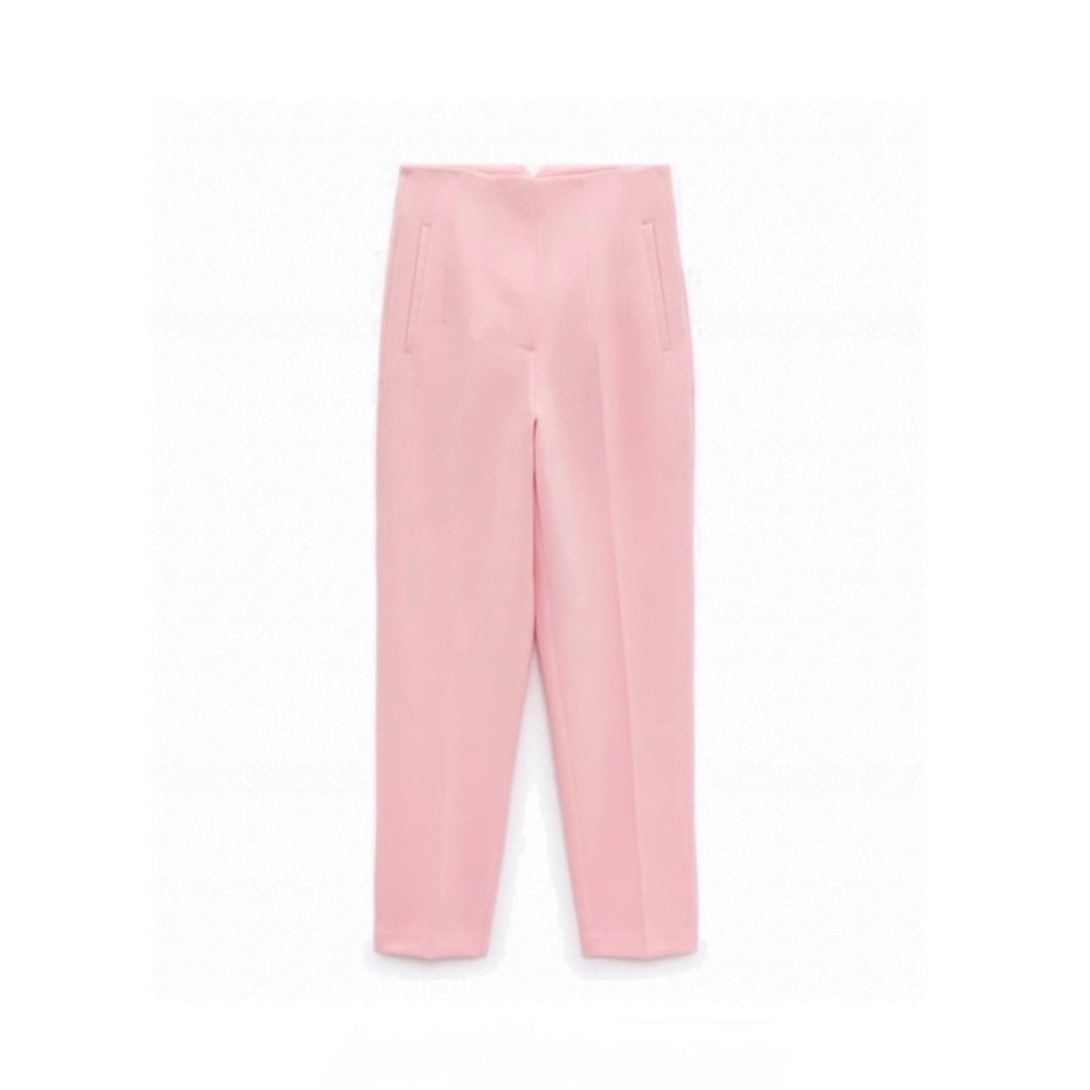 ZARA High Waisted Pants in Barbie Pink